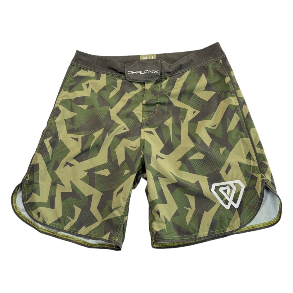 Phalanx Mens Lightning Camo Grappling Board Shorts Sz 34 Jiu Jitsu Fighting